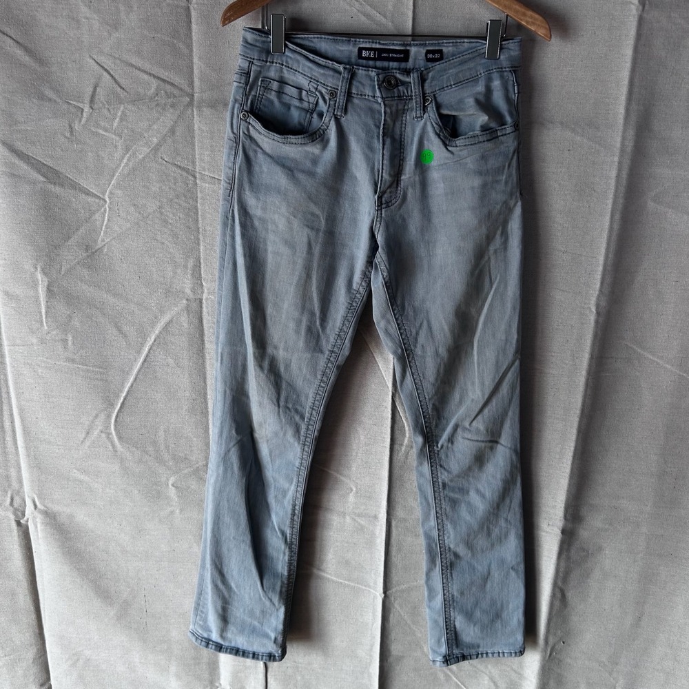 BKE Jake Straight Leg Jeans Mens 30x32 Light Gray Stretch Denim Pants